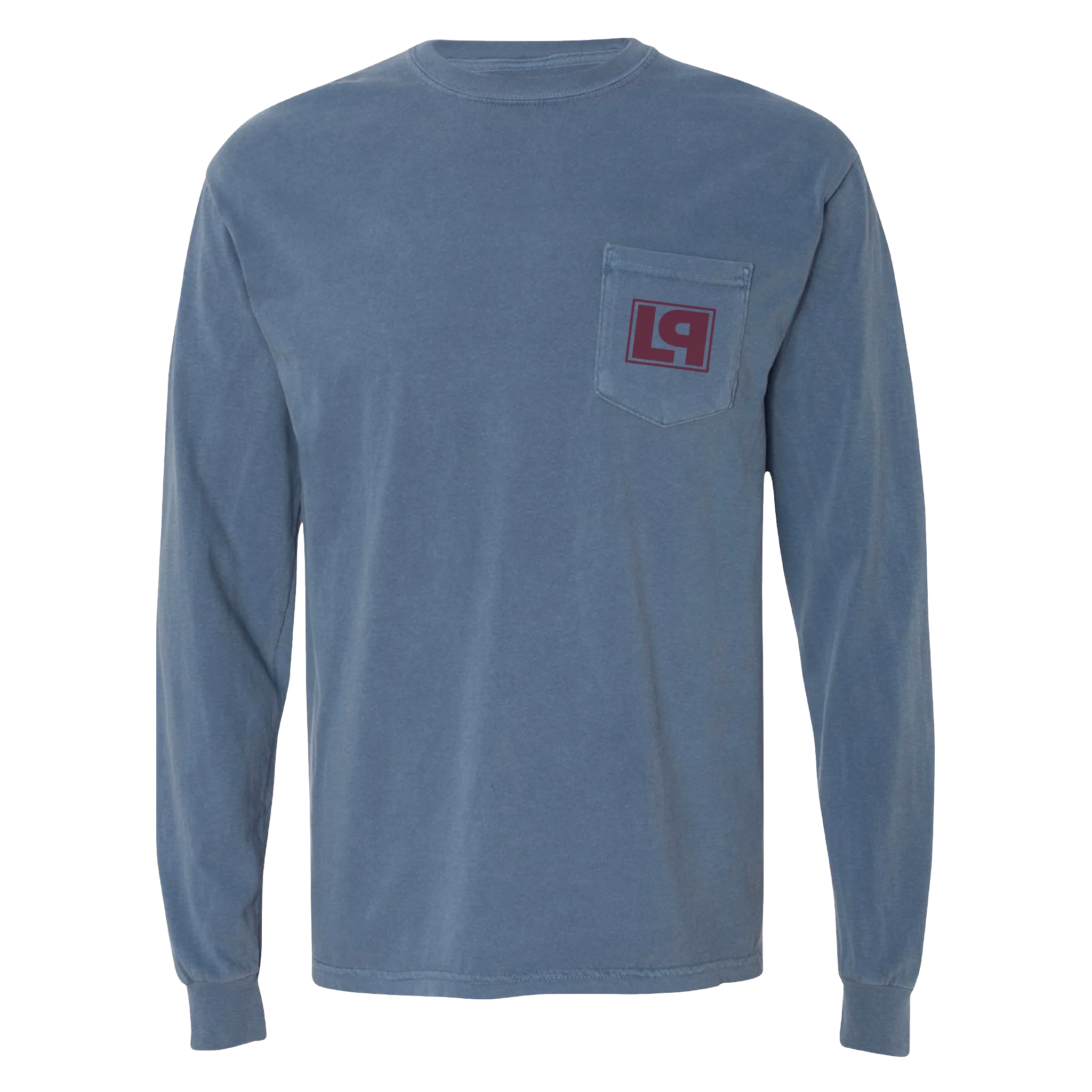 Vintage Honeycomb Soldier Blue LS Pocket Tee