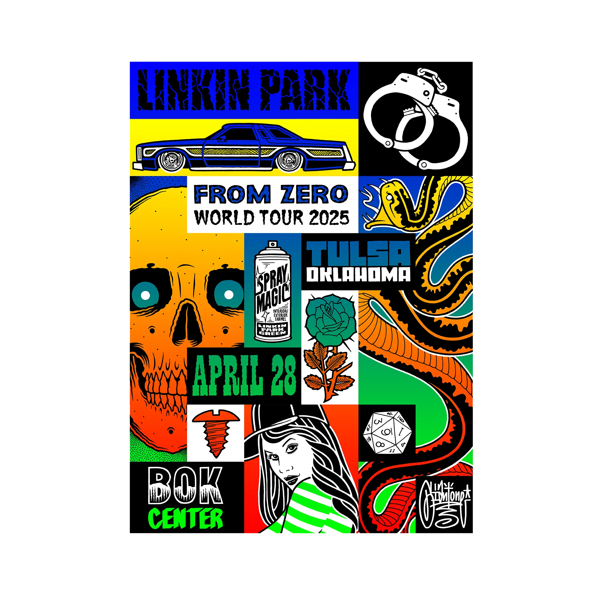 FZ 2025 Tour Tulsa Poster (April 28th) - Mike Giant