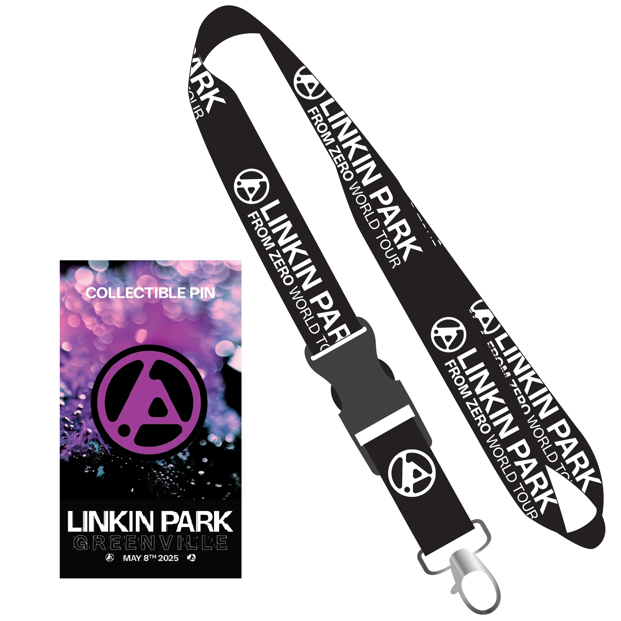 LP FZ GREENVILLE ENAMEL PIN + BLACK LANYARD BUNDLE PACK