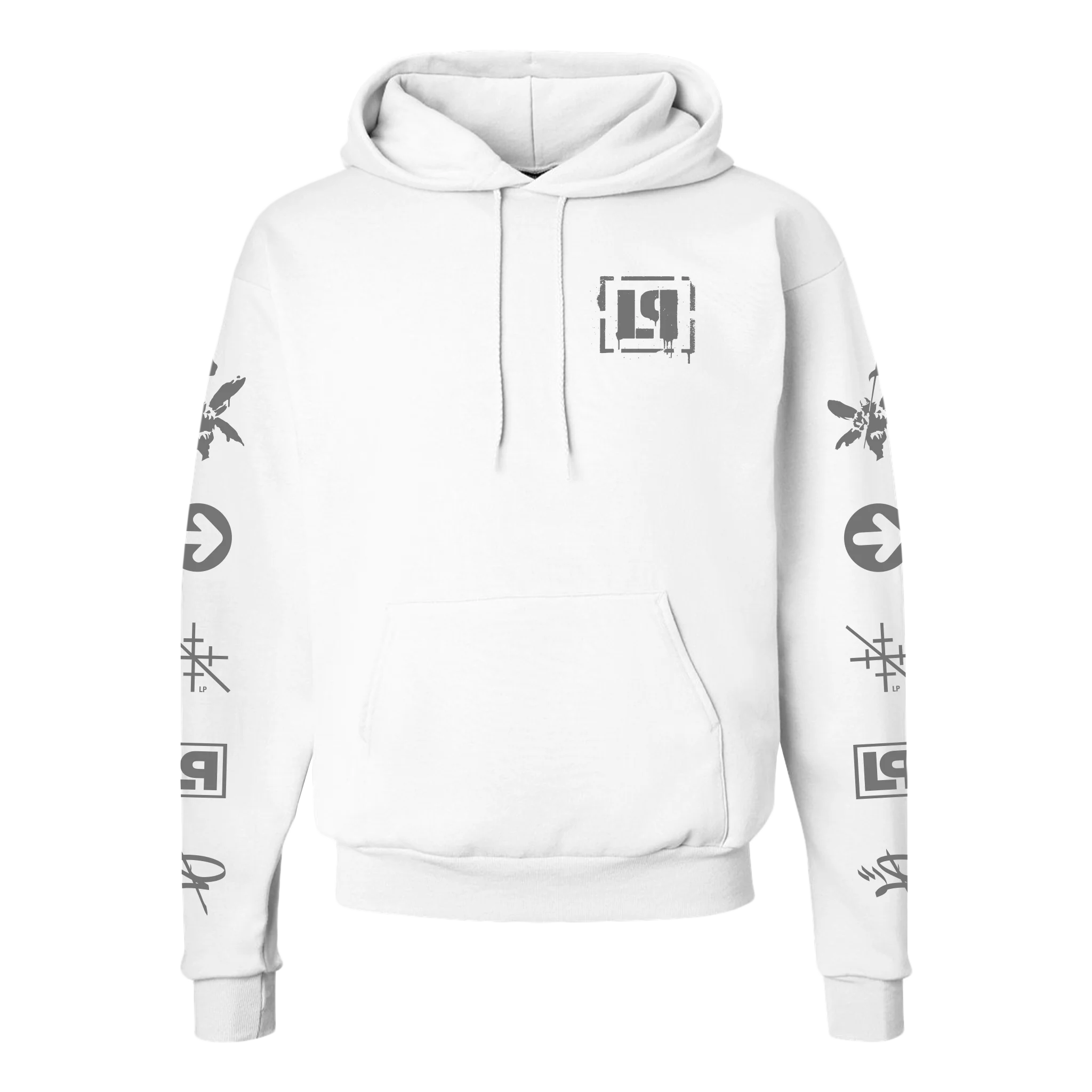LP Icons White Pullover Hoodie