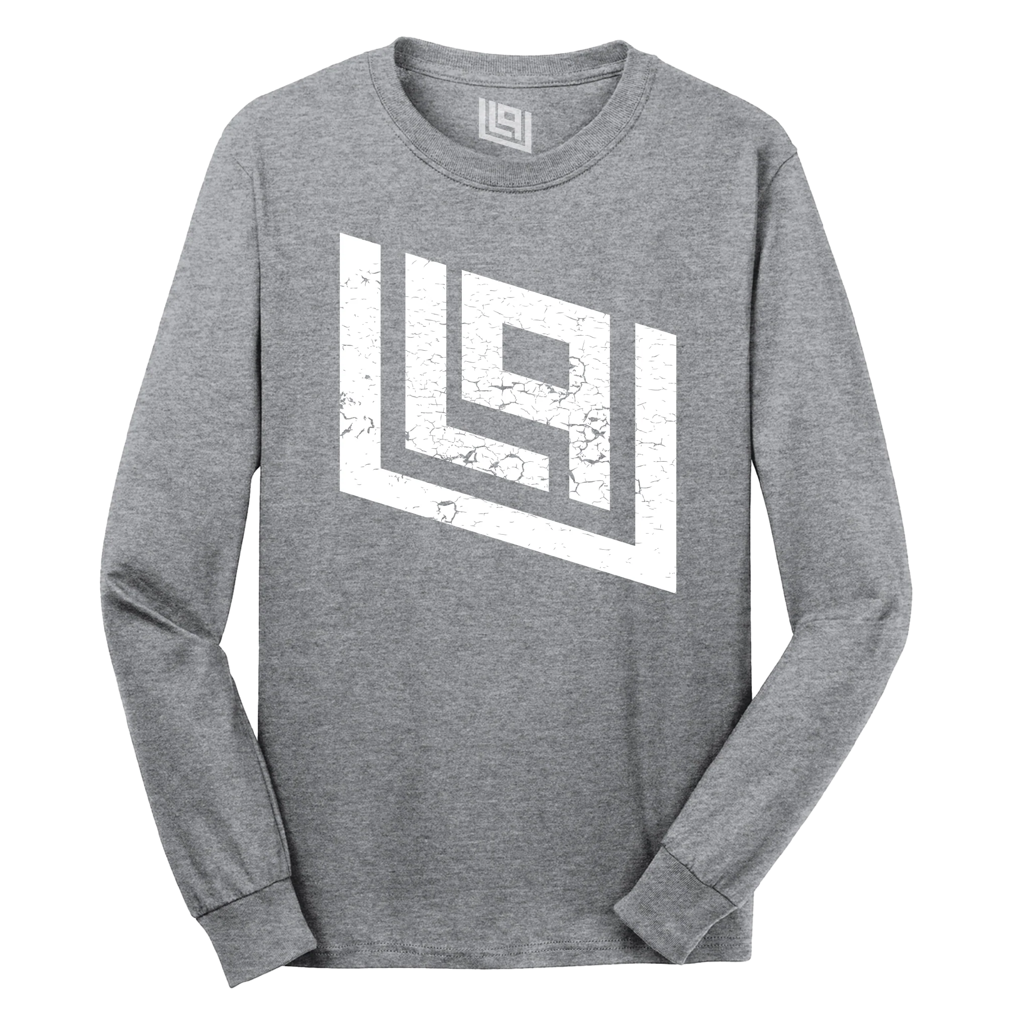 LPU Icon Distressed Heather Gray Long Sleeve