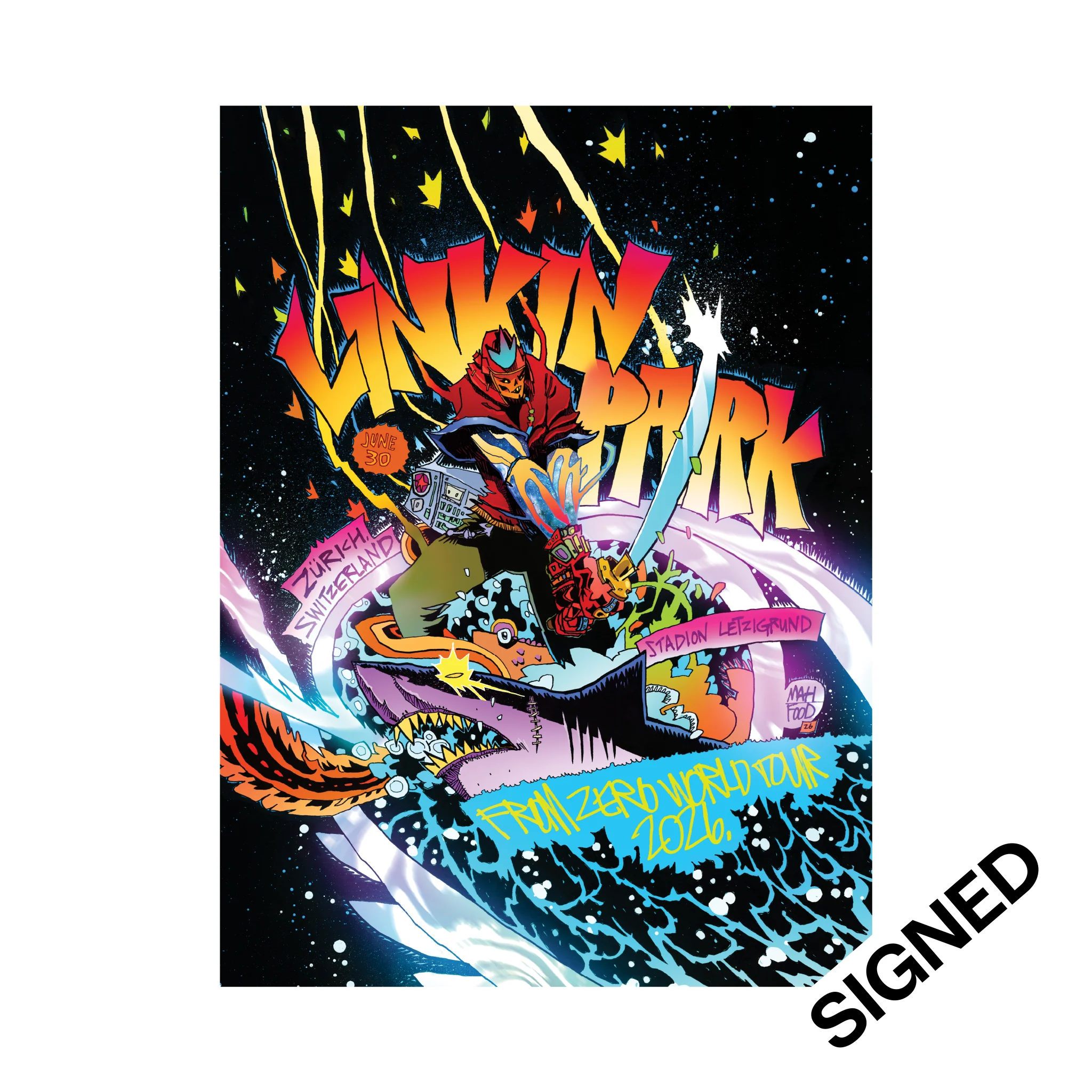 FZ 2026 Tour Zurich Signed Poster (June 30th) - Jim Mahfood