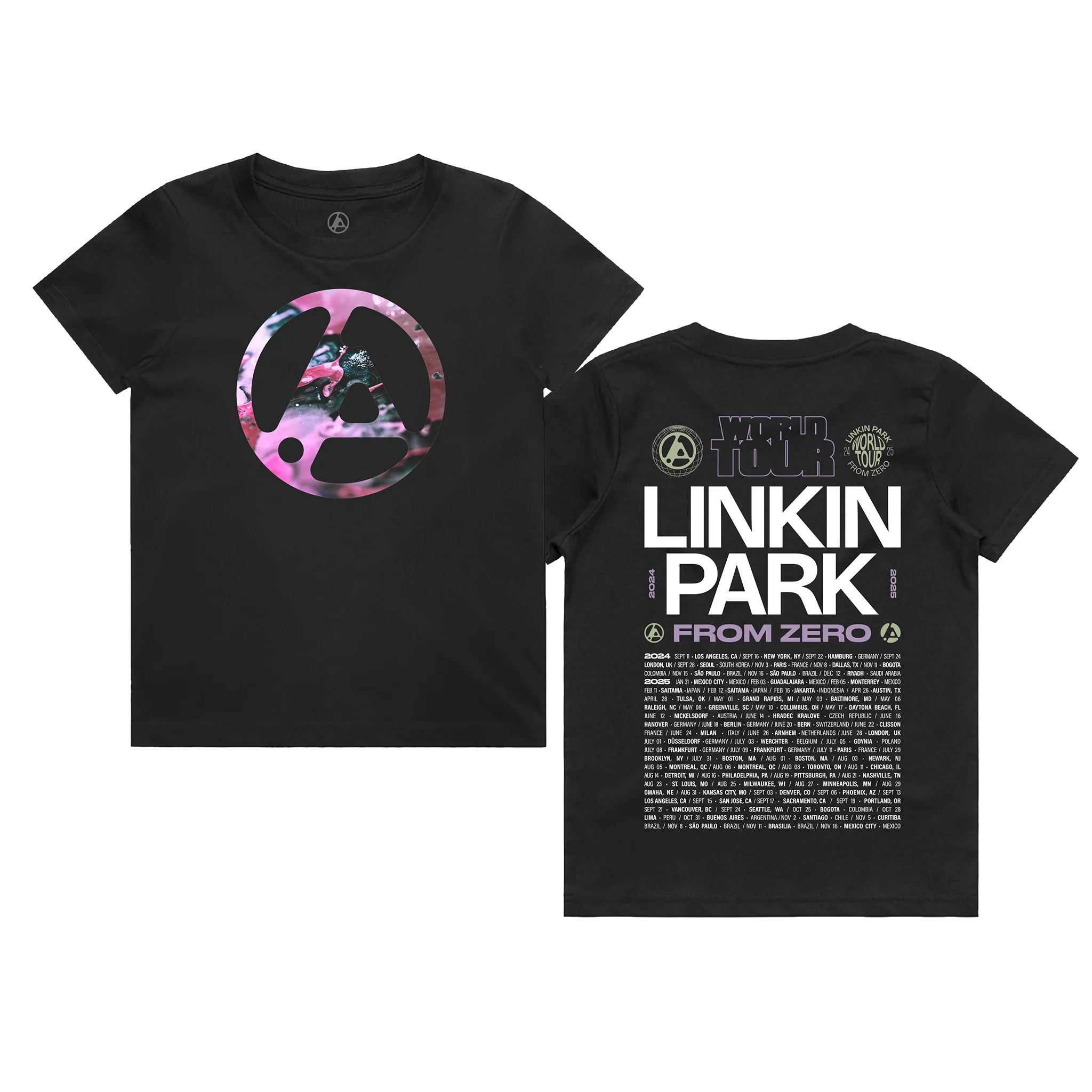 Official FZ World Tour Black Kids Tour Tee