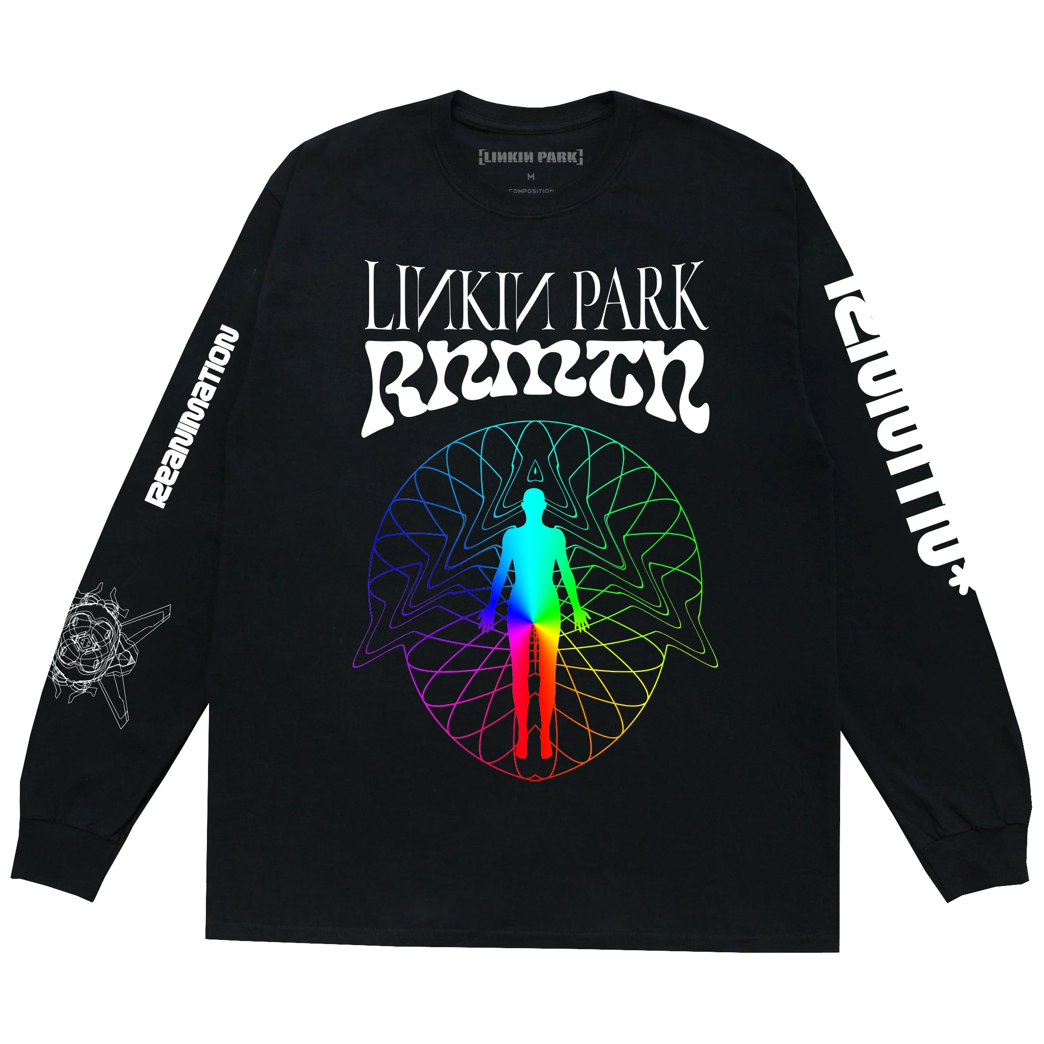 RNMTN Rainbow Black Long Sleeve Tee